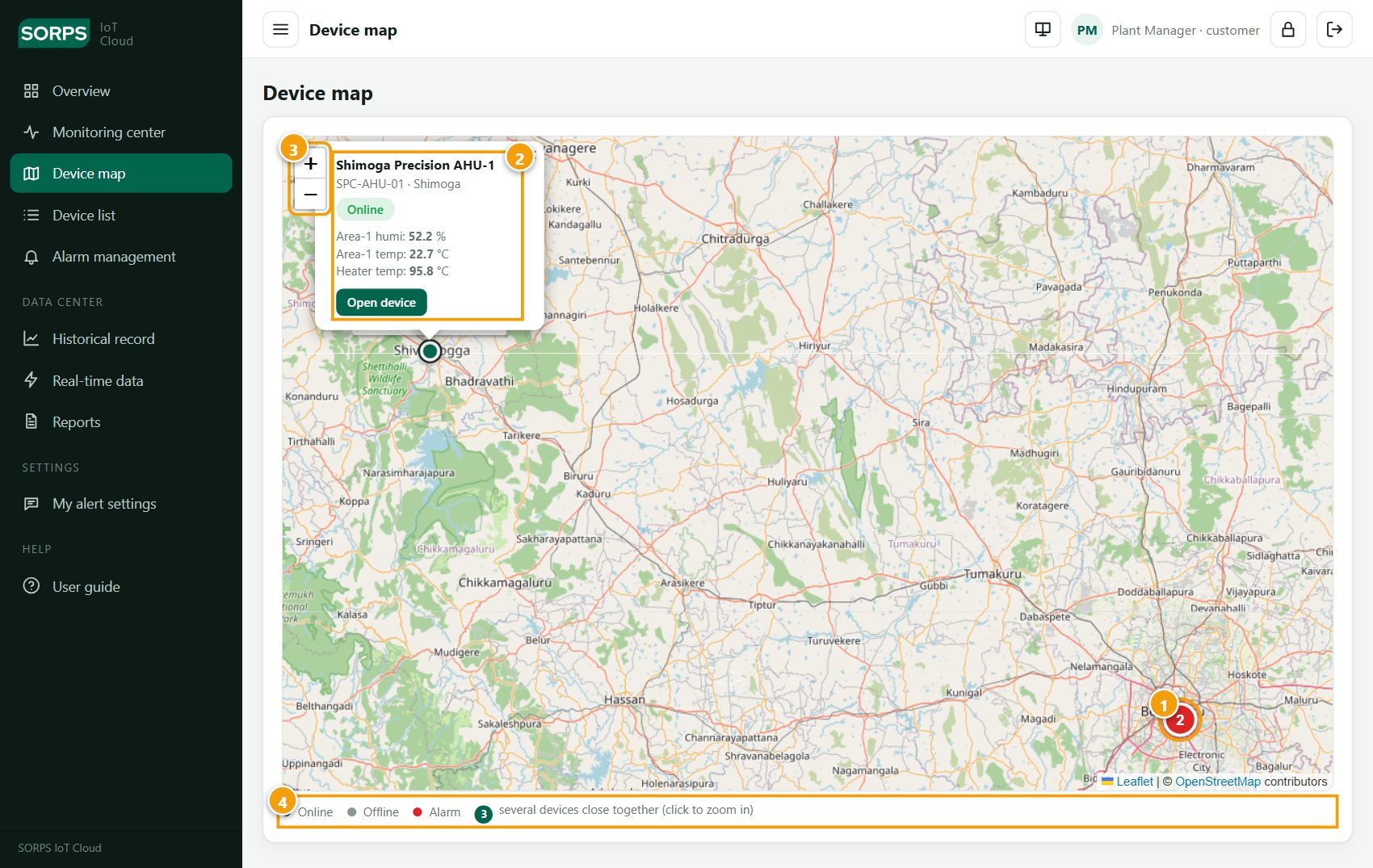 Device map